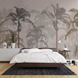 Ağaç Silüeti Temalı Duvar Kağıdı Baskı