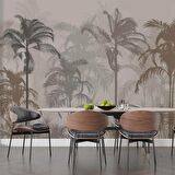 Ağaç Silüeti Temalı Duvar Kağıdı Baskı