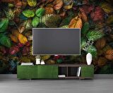 Sonbahar Yaprak Temalı Duvar Kağıdı Baskı