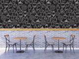 Kahve Temalı Cafe Duvar Kağıdı Baskı