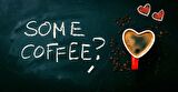 Kahve Bardağı ve Yazı Temalı Cafe Duvar Kağıdı Baskı