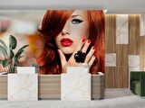 Kadın Kuaför Temalı Duvar Kağıdı Baskı
