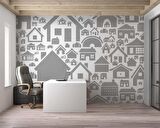 Ev Suliyetli Emlak Temalı Duvar Kağıdı Baskı