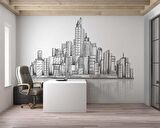 Bina Suliyetli İnşaat Temalı Duvar Kağıdı Baskı