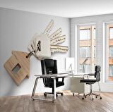 Ev Ve Anahtar Temalı Duvar Kağıdı Baskı