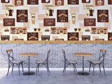 Kahve Temalı Duvar Kağıdı Baskı