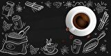 Kahve Desenli Cafe Duvar Kağıdı Baskı