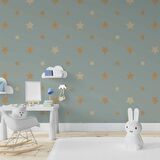 Yıldız Temalı Çocuk Odası Duvar Kağıdı Baskı