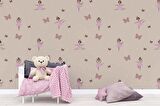 Balerin Kız Temalı Çocuk Odası Duvar Kağıdı Baskı