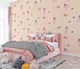 Balerin Kız Temalı Çocuk Odası Duvar Kağıdı Baskı