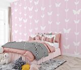 Kelebek Desenli Çocuk Odası Duvar Kağıdı Baskı