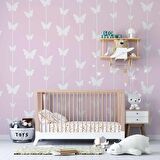 Kelebek Desenli Çocuk Odası Duvar Kağıdı Baskı