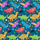 Renkli Dinozor Desenli Çocuk Oyun Odası Duvar Kağıdı Baskı