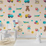 Oyuncak Temalı Çocuk Odası Duvar KağıdıBaskı