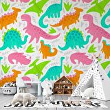 Dinazor Desenli Oyun Odası Duvar Kağıdı Baskı