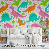 Dinazor Desenli Oyun Odası Duvar Kağıdı Baskı