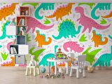 Dinazor Desenli Oyun Odası Duvar Kağıdı Baskı