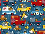 Araba Desenli Çocuk Odası Duvar Kağıdı Baskı