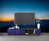 Dağ Manzaralı Gündoğumu Duvar Kağıdı Baskı