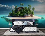 Ada Manzaralı Duvar Kağıdı Baskı