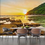 Günbatımı Deniz Manzaralı Duvar Kağıdı Baskı