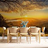 Dağ Manzaralı Gündoğumu Duvar Kağıdı Baskı