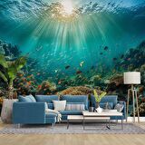 Su Altı Balıklı Duvar Kağıdı Baskı