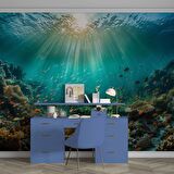 Su Altı Balıklı Duvar Kağıdı Baskı