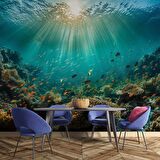 Su Altı Balıklı Duvar Kağıdı Baskı