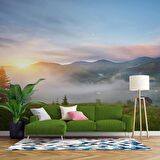 Dağ Bulut Gündoğumu Manzaralı Duvar Kağıdı Baskı