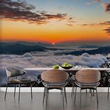 Bulut Günbatımı Manzaralı Duvar Kağıdı Baskı