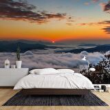 Bulut Günbatımı Manzaralı Duvar Kağıdı Baskı