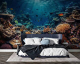 Su Altı Yemek Odası Duvar Kağıdı Baskı