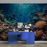Su Altı Yemek Odası Duvar Kağıdı Baskı