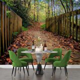 Sonbahar Köprü Manzaralı Duvar Kağıdı Baskı