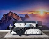 Dağ Bulut Gündoğumu Manzaralı Duvar Kağıdı Baskı