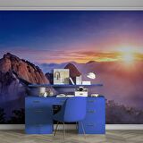 Dağ Bulut Gündoğumu Manzaralı Duvar Kağıdı Baskı