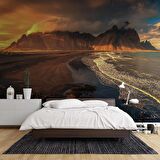 Gündoğumu Deniz Dağ Manzaralı Duvar Kağıdı Baskı