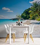 Palmiye Deniz Manzaralı Duvar Kağıdı Baskı