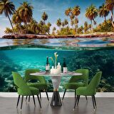 Ada Su Altı Duvar Kağıdı Baskı