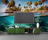 Ada Su Altı Duvar Kağıdı Baskı