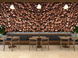 Kahve Çekirdeği Cafe Duvar Kağıdı Baskı