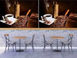 Kahve Öğütme Makinelı Cafe Duvar Kağıdı Baskı