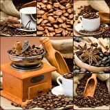 Öğütme Kahve Temalı Cafe Duvar Kağıdı Baskı