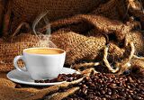 Fincan ve Kahve Çekirdeği Temalı Cafe Duvar Kağıdı Baskı