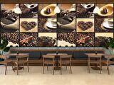 Kahveli Duvar Kağıdı Posterleri Cafe Duvar Kağıdı Baskı