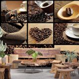 Kahveli Duvar Kağıdı Posterleri Cafe Duvar Kağıdı Baskı