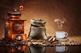 Kahve Öğütme Makineli Cafe Duvar Kağıdı Baskı