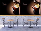 Kahve Makineli Cafe Duvar Kağıdı Baskı