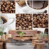 Kahve Çekirdeği Cafe Duvar Kağıdı Baskı